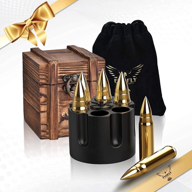 Oaksea® Whiskey Bullet Stones Gold With Box - Image 5