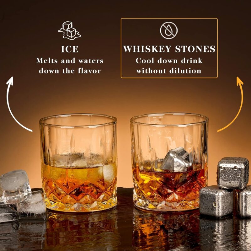 Oaksea®Stainless Steel Whiskey Glasses Stones Set - Image 2